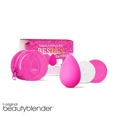 beautyblender 原創美妝蛋閃耀閨蜜限量組-原創美妝蛋-原創粉+旅行清潔皂0.5oz+迷你洗潔器+精緻化妝包