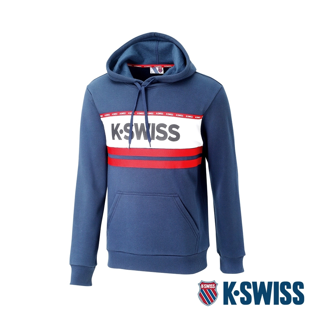 K-SWISS KS Logo Hoodie刷毛連帽上衣-女-藍