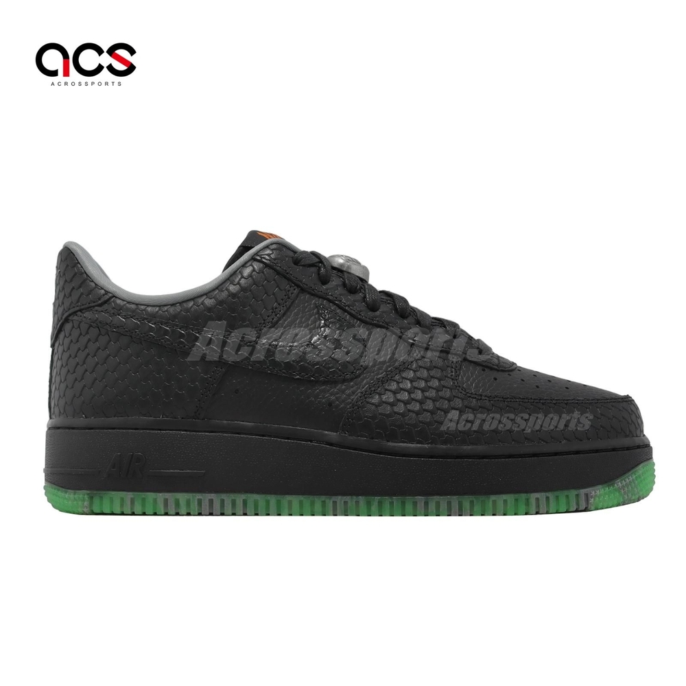 Nike 休閒鞋Air Force 1 07 PRM 男鞋黑綠萬聖節AF1 Halloween FQ8822