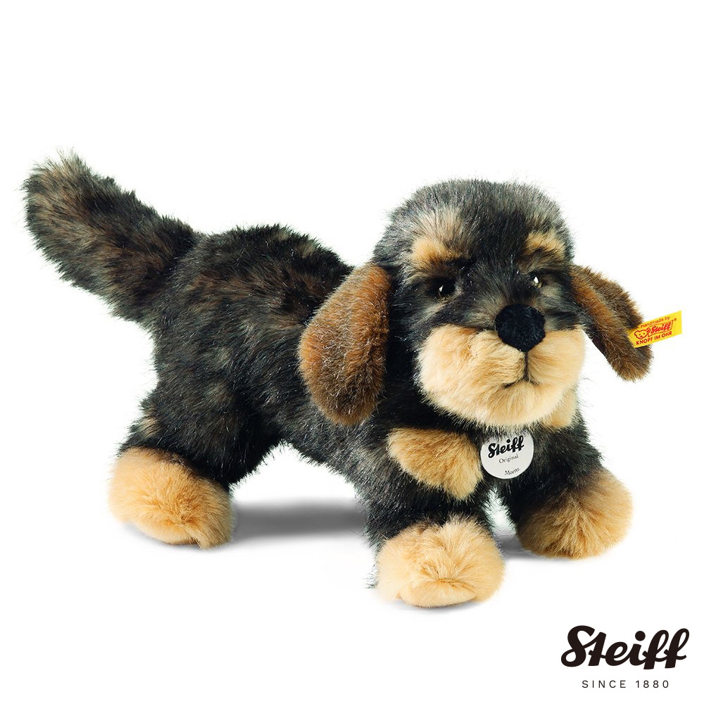 STEIFF德國金耳釦泰迪熊 Moritz Dachshund (Dog)臘腸狗 動物王國_黃標