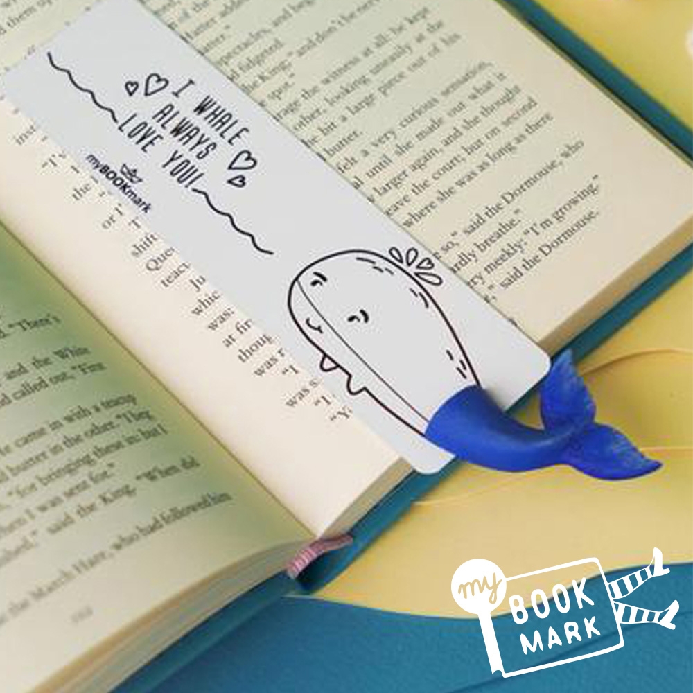 myBookmark手工書籤-徜徉閱讀的鯨魚