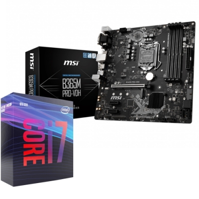 MSI B365M PRO-VDH主板 + Intel  i7-9700F處理器 組合套餐