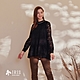 IRIS 藕節袖格紋蕾絲罩衫-16129 product thumbnail 1