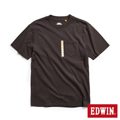 EDWIN PLUS口袋趣味短袖T恤-男-黑色