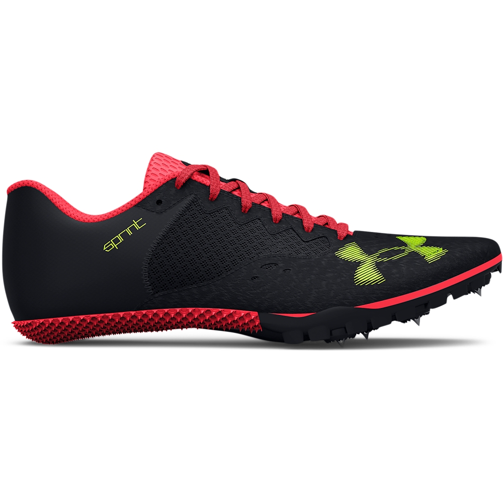 【UNDER ARMOUR】男女同款 Kick Sprint 4 跑步釘鞋_3025461-001