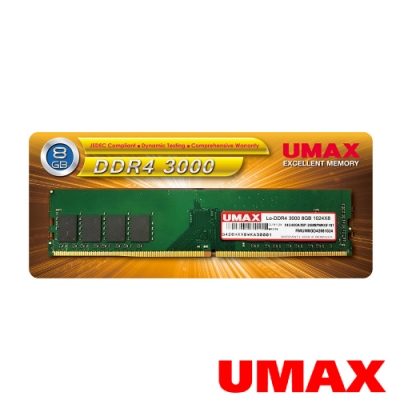 UMAX DDR4 3000 8GB 1024X8 桌上型記憶體