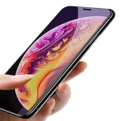 iPhone XSMax 高清藍紫光非滿版9H玻璃鋼化膜手機保護貼 XSMax保護貼 XSMax鋼化膜