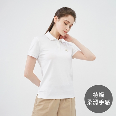 GIORDANO 女裝奢華棉POLO衫 - 25 標誌白