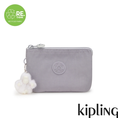 Kipling 溫柔霧灰紫三夾層配件包-CREATIVITY S