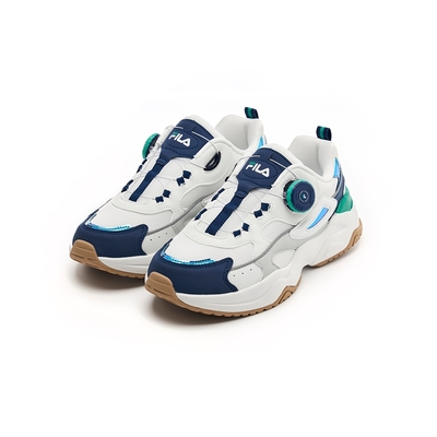 FILA KIDS RAYFLIDE DIAL KD 大童運動鞋-白/藍/綠 3-C