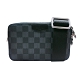 Louis Vuitton ALPHA Damier 帆布拉鍊隨身斜背包(N60418-黑灰) product thumbnail 1