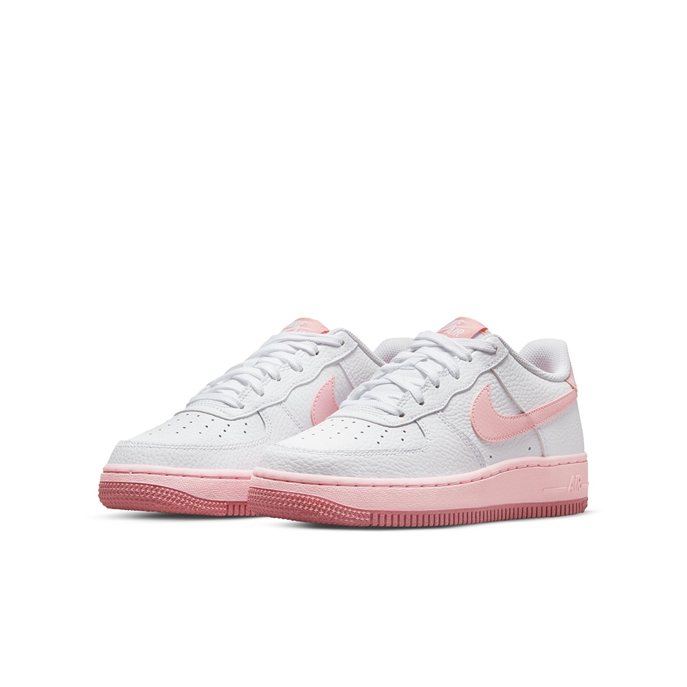 NIKE 休閒鞋 女鞋 大童 運動鞋 緩震 AIR FORCE 1 GS 白粉 CT3839-107 (3K2054)