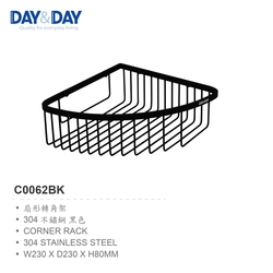 DAY&DAY 304不鏽鋼 精緻霧黑系列 扇形轉角架 ( C0062BK )