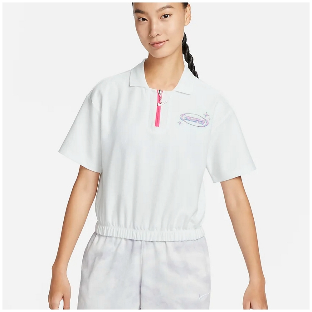 NIKE AS W NSW AIR PIQUE POLO GCEL女短袖POLO上衣-白色-FN3707121