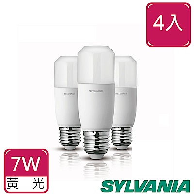 喜萬年SYLVANIA  7W LED小小冰極亮燈泡-4入黃光3000K全電壓