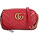 GUCCI GG Marmont 山形絎縫皮革鍊帶包(大/紅色) product thumbnail 1