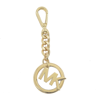 MICHAEL KORS KEY CHARMS圓型LOGO鑰匙圈吊飾(金色)