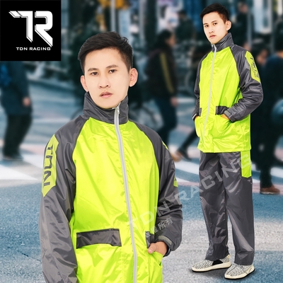 【TDN】風行競速風雨衣兩件式套裝雨衣ES4302_螢光綠