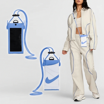 Nike 手機斜背包 Premium Phone Crossbody Bag 藍 白 可觸控 可調背帶 小包 N101003645-1OS