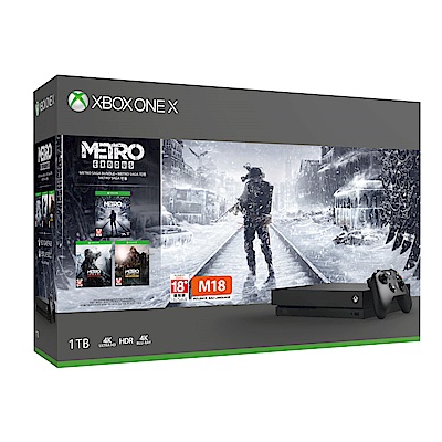 Xbox One X 1TB 《戰慄深隧：流亡》Metro Saga同捆組