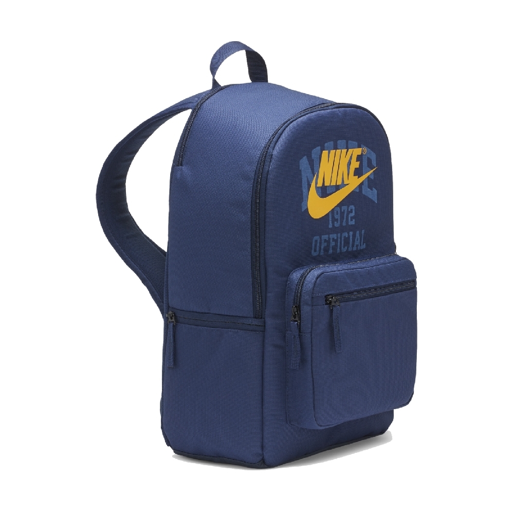 Nike 後背包 Heritage Eugene BKPK 軟墊保護套 小夾層 雙肩背包 上學 藍 黃 DJ7373-410