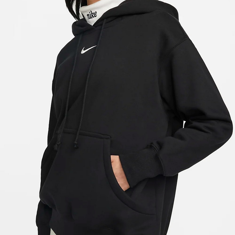 NIKE AS W NSW PHNX FLC OS PO HOODIE女休閒運動帽T-黑-DQ5861010