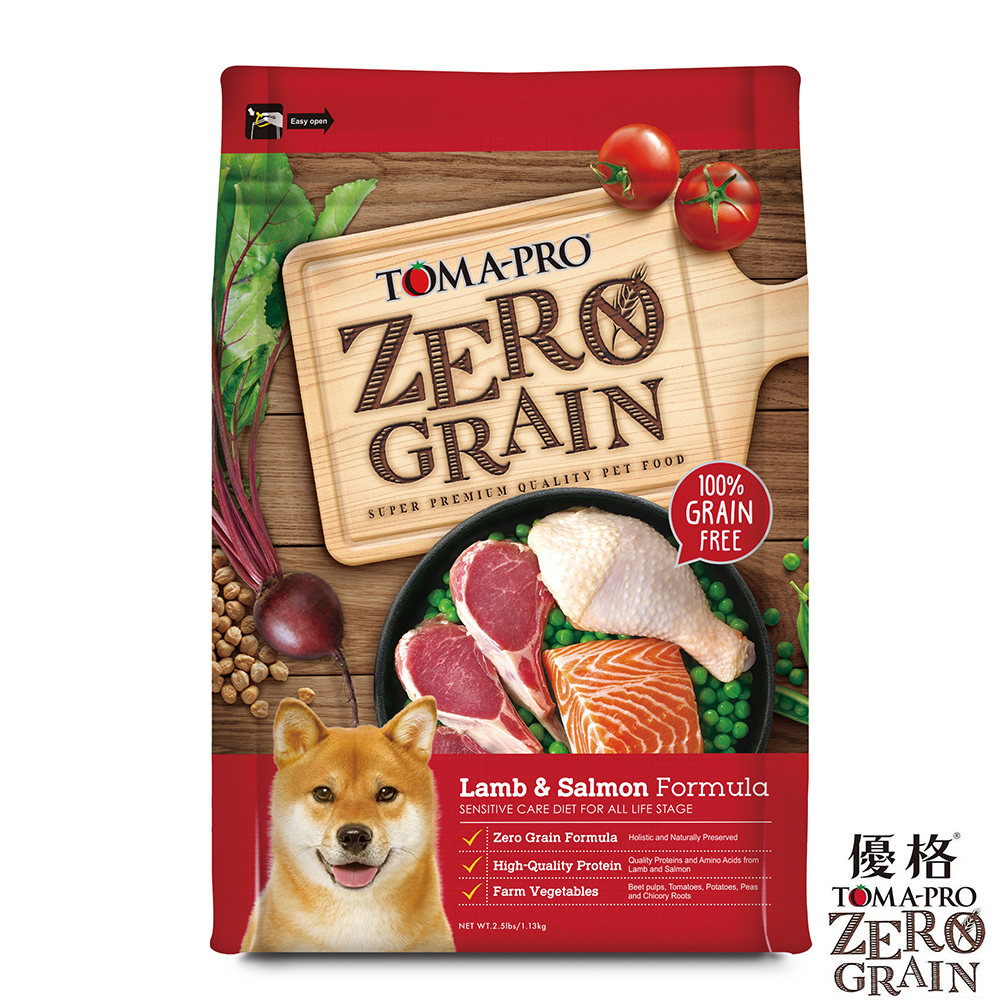 TOMA-PRO 優格 天然零穀食譜 全齡犬 敏感配方(羊肉+鮭魚)5.5磅