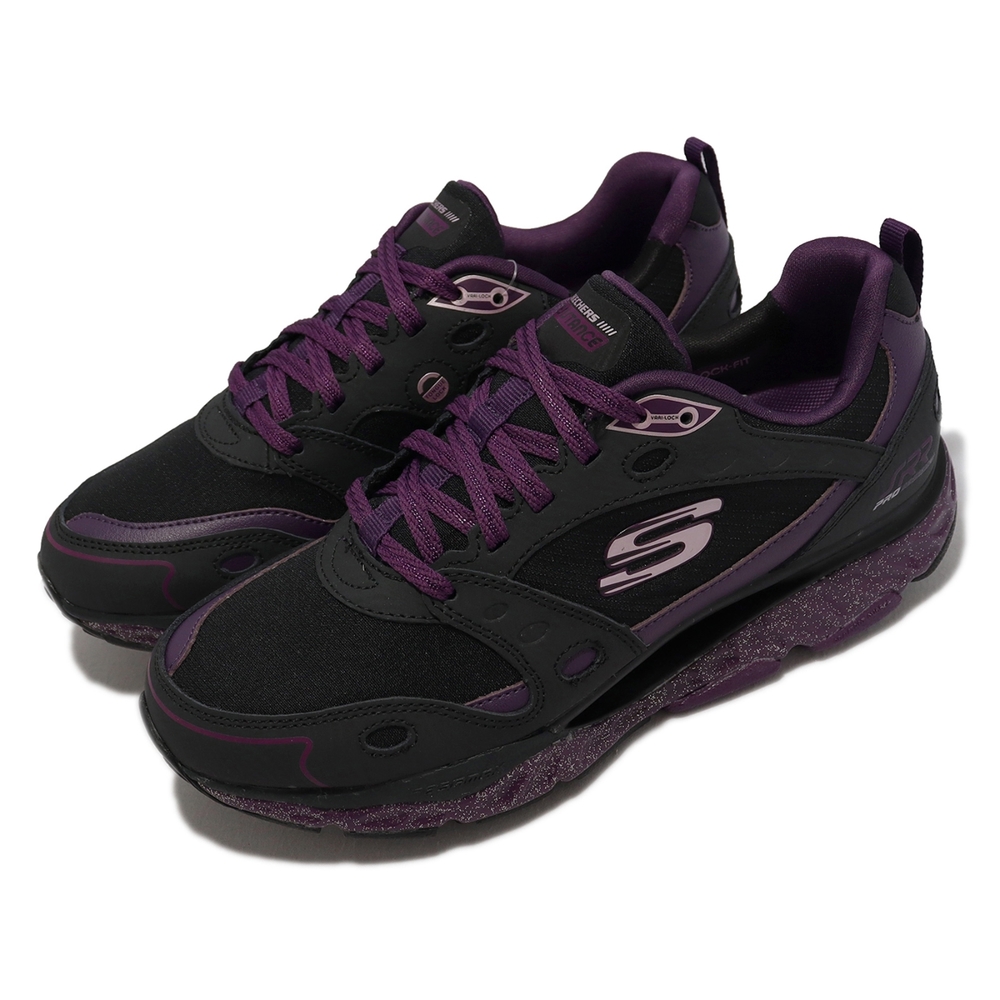 Skechers 慢跑鞋 Pro Resistance SRR 女鞋 黑 紫 回彈 路跑 運動鞋 896066BKPR
