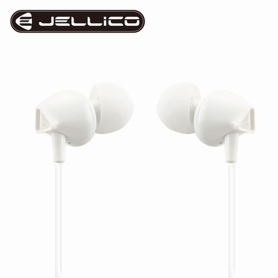 【JELLICO】電競系列輕巧好音質線控入耳式耳機白色/JEE-CT28-WT