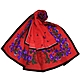 Dior CD繩索LOGO典雅花卉羊毛混絲大披肩圍巾-紫花/紅色 product thumbnail 1