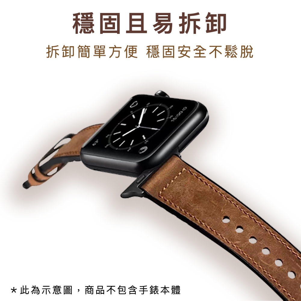 Morbido蒙彼多Apple Watch S7/SE 38/40/41mm矽膠皮革錶帶| 錶帶/錶環