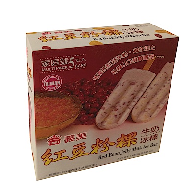 任- 義美 紅豆粉粿牛奶冰棒(5入/盒)