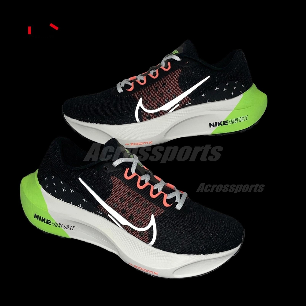 Nike 慢跑鞋Zoom Fly 5 男鞋黑橘綠回彈透氣反光運動鞋FB1847-011