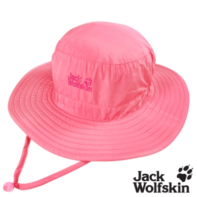 【Jack wolfskin 飛狼】透氣抗UV可收納圓盤帽 遮陽帽『桃紅』
