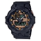 CASIO 卡西歐  G-SHOCK新古典金屬質感雙顯手錶_黑X金_GA-700RC-1A_53.4mm product thumbnail 1