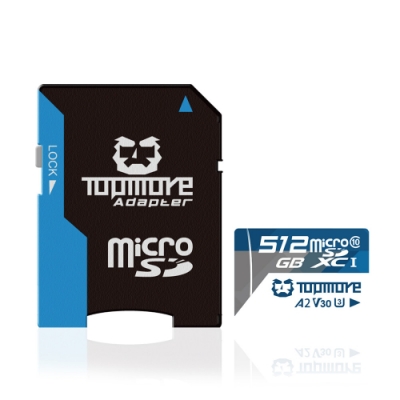 達墨 TOPMORE 512GB MicroSDXC UHS-I U3 A2 V30 Class10 記憶卡