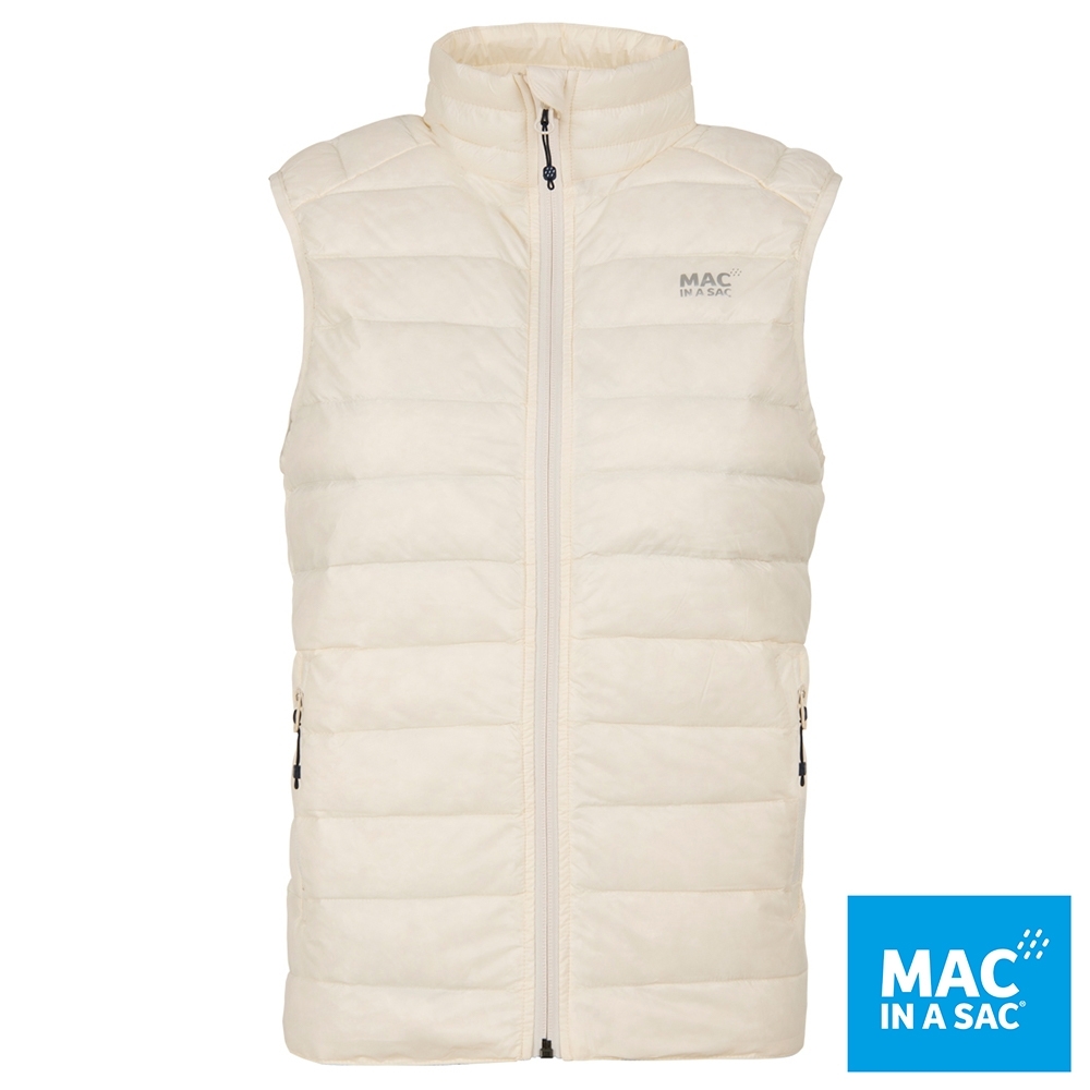 【MAC IN A SAC】女款輕暖袋著走羽絨保暖背心LDS179米白/極輕量易收納攜帶