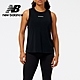 [New Balance]圓領前短後長運動背心_女性-黑色_黑色_WT31104BK product thumbnail 1