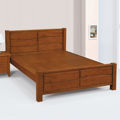 MUNA家居 瑪莎6尺實木雙人床(不含床頭櫃) 188X206X95cm