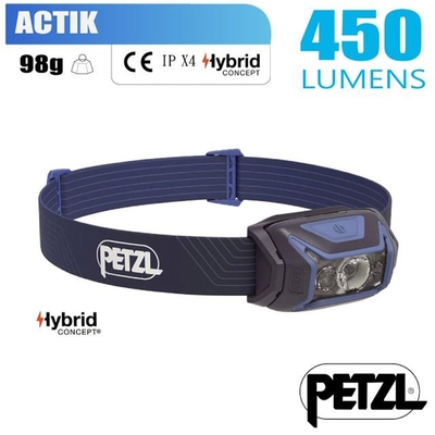 Petzl ACTIK 超輕量標準頭燈(450流明.IPX4防水).LED頭燈.電子燈_藍