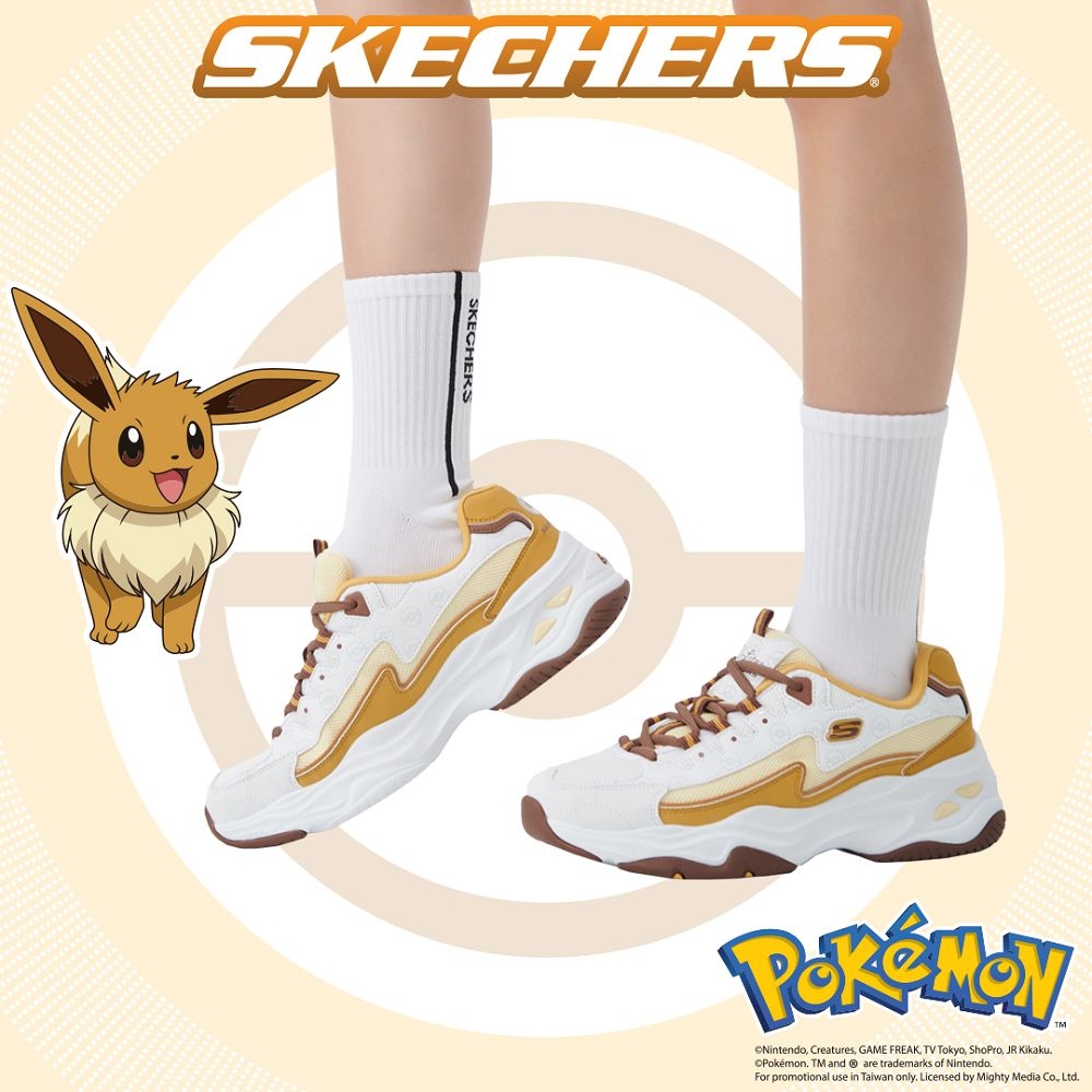 SKECHERS 女休閒 寶可夢限定款 D'LITES 4.0 - POKEMON 伊布限定款 - 800004NAT