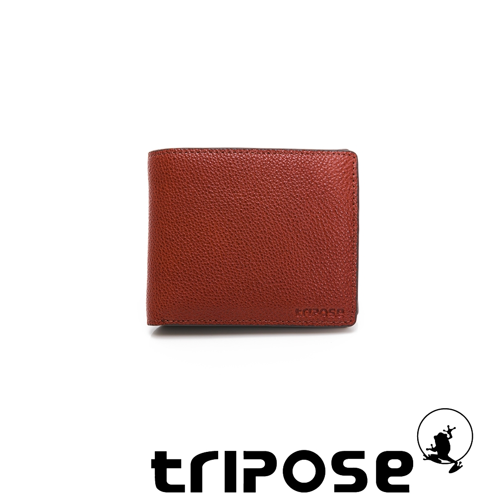 tripose 進口牛皮對開短夾 咖啡色