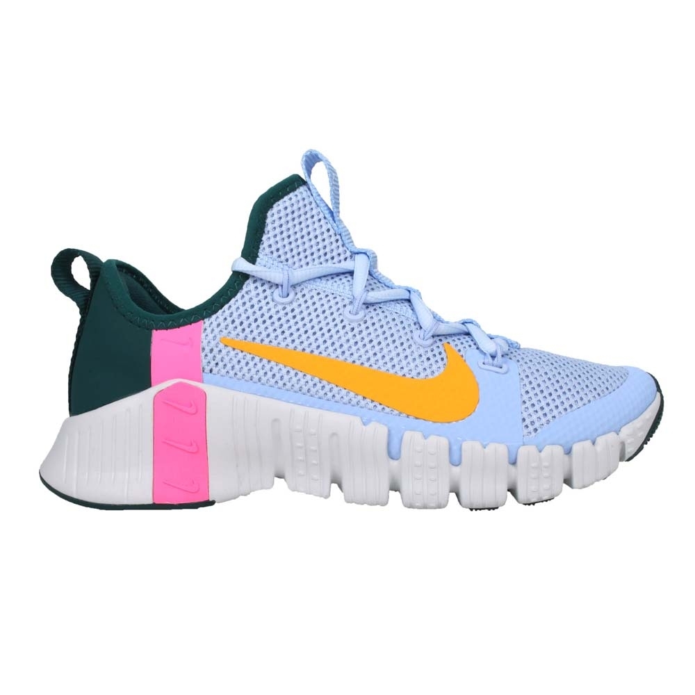 NIKE WMNS FREE METCON 3 女休閒運動鞋- 訓練 慢跑 襪套 CJ6314564 淺藍黃綠粉