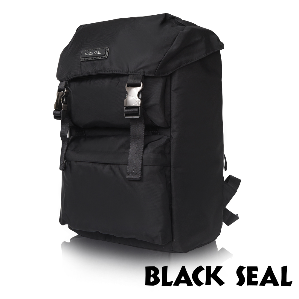 福利品 BLACK SEAL 經典休旅系列 多置物層13吋電腦機能後背包-經典黑