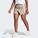 Adidas HYGLM 5 WVN SHO [IL6979] 女 短褲 亞洲版 運動 健身 訓練 中腰 吸濕排汗 奶茶 product thumbnail 1