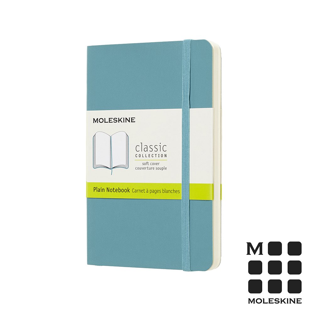 MOLESKINE 春夏系列經典軟皮筆記本(口袋型空白)-珊瑚藍