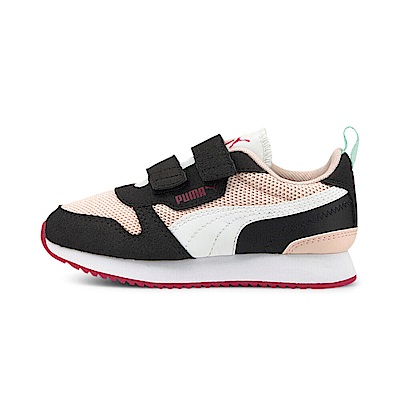 Puma R78 V P [373617-20] 中童 休閒鞋 運動 慢跑 魔鬼氈 透氣 舒適 穿搭 淡粉 黑