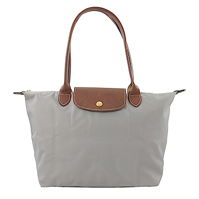 LONGCHAMP Le Pliage Nylon尼龍長把手提包(冰河灰/S)