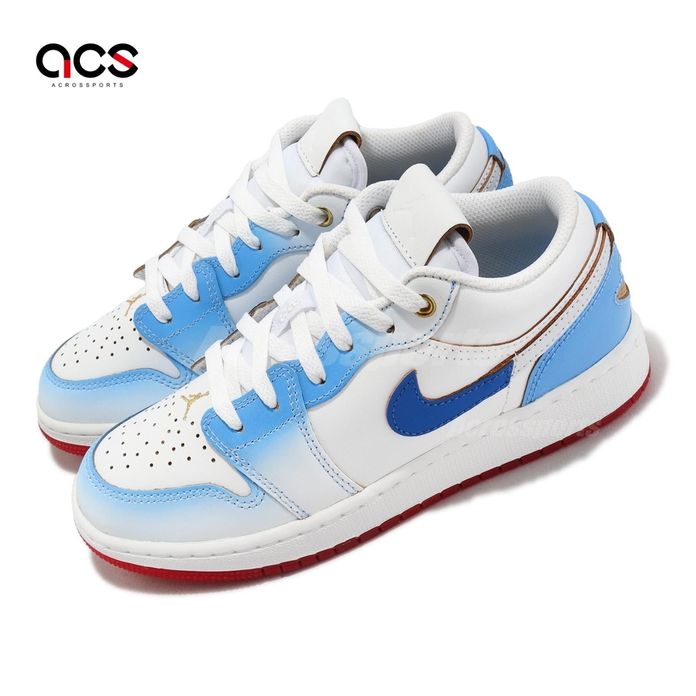 Nike Air Jordan 1 Low SE GS 大童鞋女鞋白藍紅漸層AJ1 FN8895-141