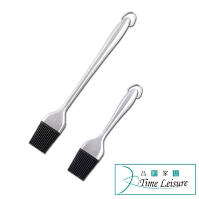 Time Leisure 燒烤專用 可掛可拆式不鏽鋼手柄醬料油刷大小套組